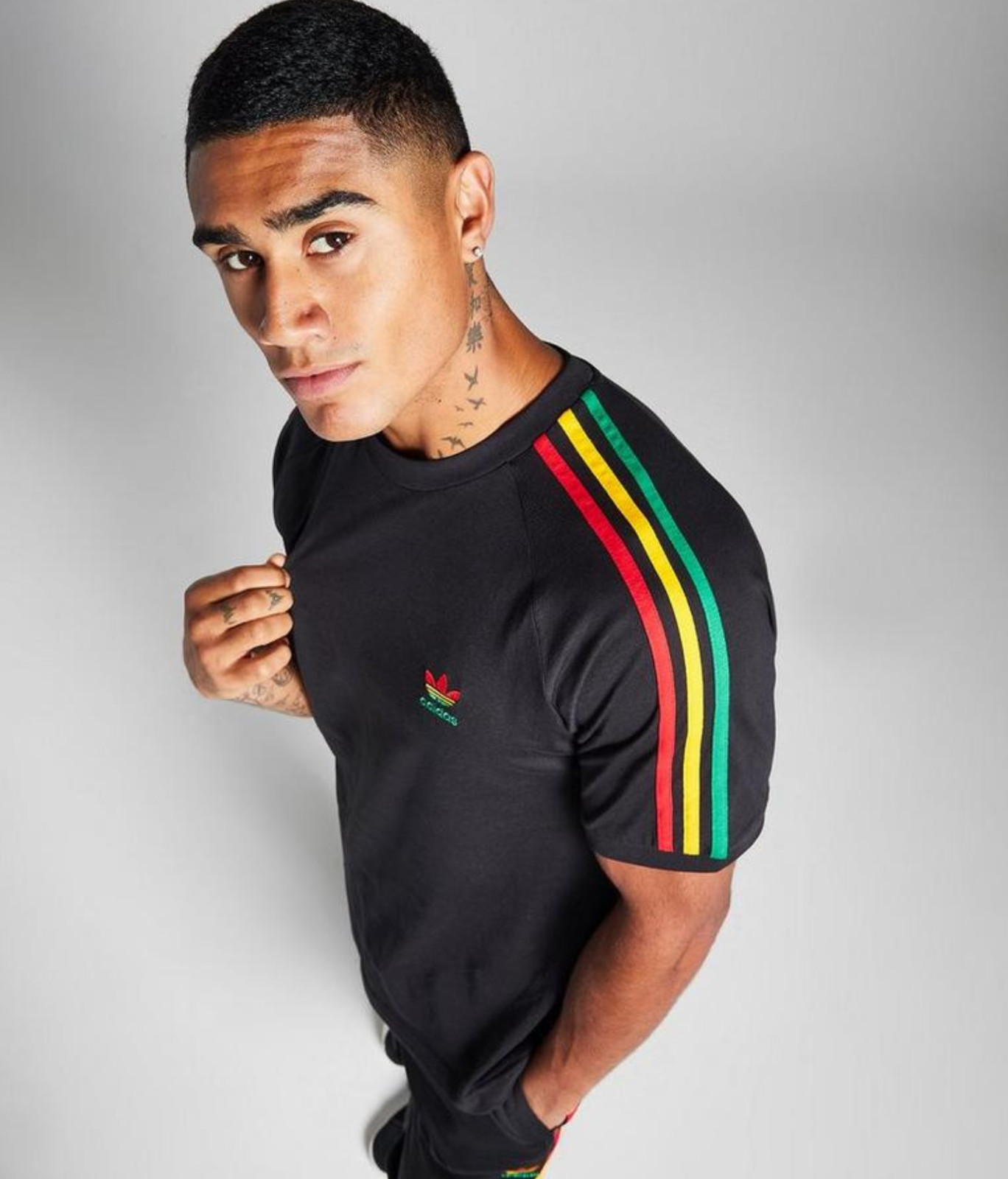 NEW MENS ADIDAS ORIGINALS CALIFORNIA 3 STRIPES TREFOIL SHIRT ~SIZE MEDIUM IN8772 gallery