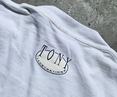 Tony Illustrations Bali Indonesis tee shirt t-shirt preowned sz L Large 1
