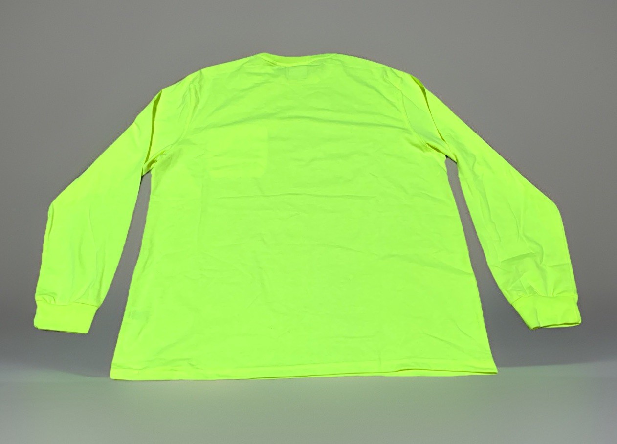 NEW Wrangler Workwear Men's Hi-Vis Yellow Long Sleeve Pocket T-Shirt Size XL gallery