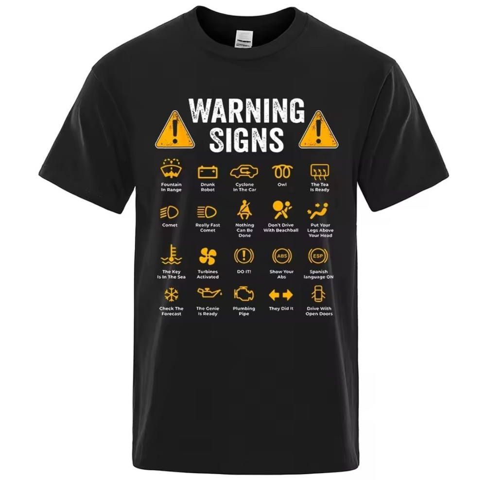 Driving Warning Signs101 Auto Mechanic Graphic Unisex T-Shirt Mens SMLXL 234XL