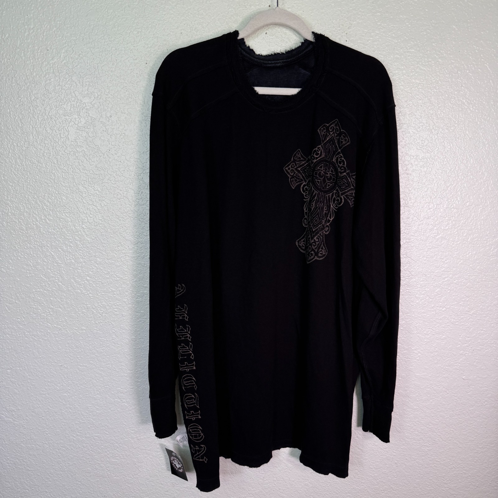 Affliction Thermal Shirt Mens 4X Dakota Hills Reversible Tee Live Fast Y2K NEW gallery