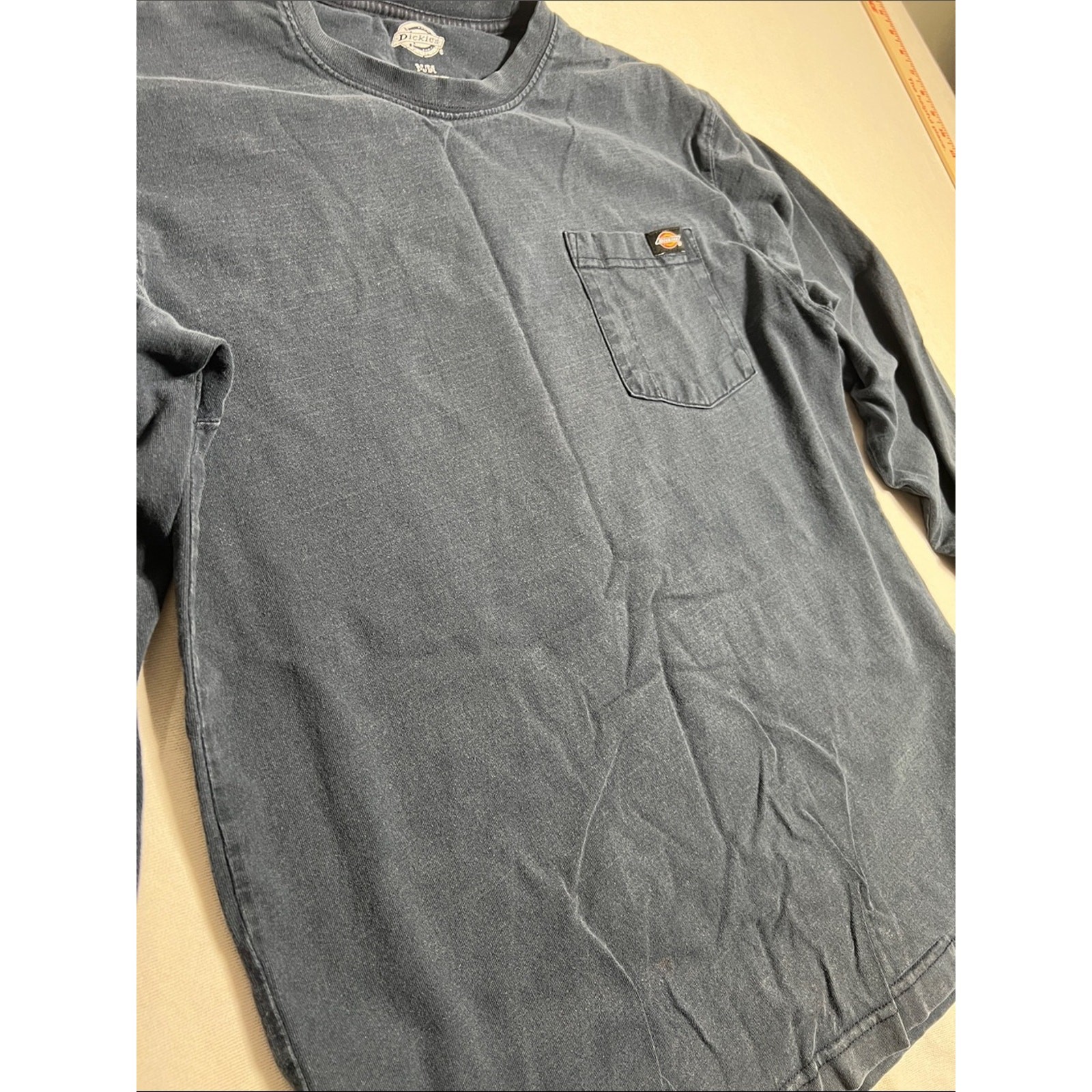 Dickies Navy Long-Sleeve Pocket Tee - Crewneck Work Shirt gallery