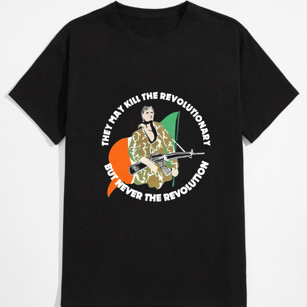 Vintage 80s Irish Republican Army Graphic T-Shirt Retro Military History Style T gallery