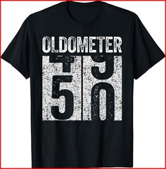 Oldometer 49 turning 50 50Th Birthday Black T-Shirt S-3XL