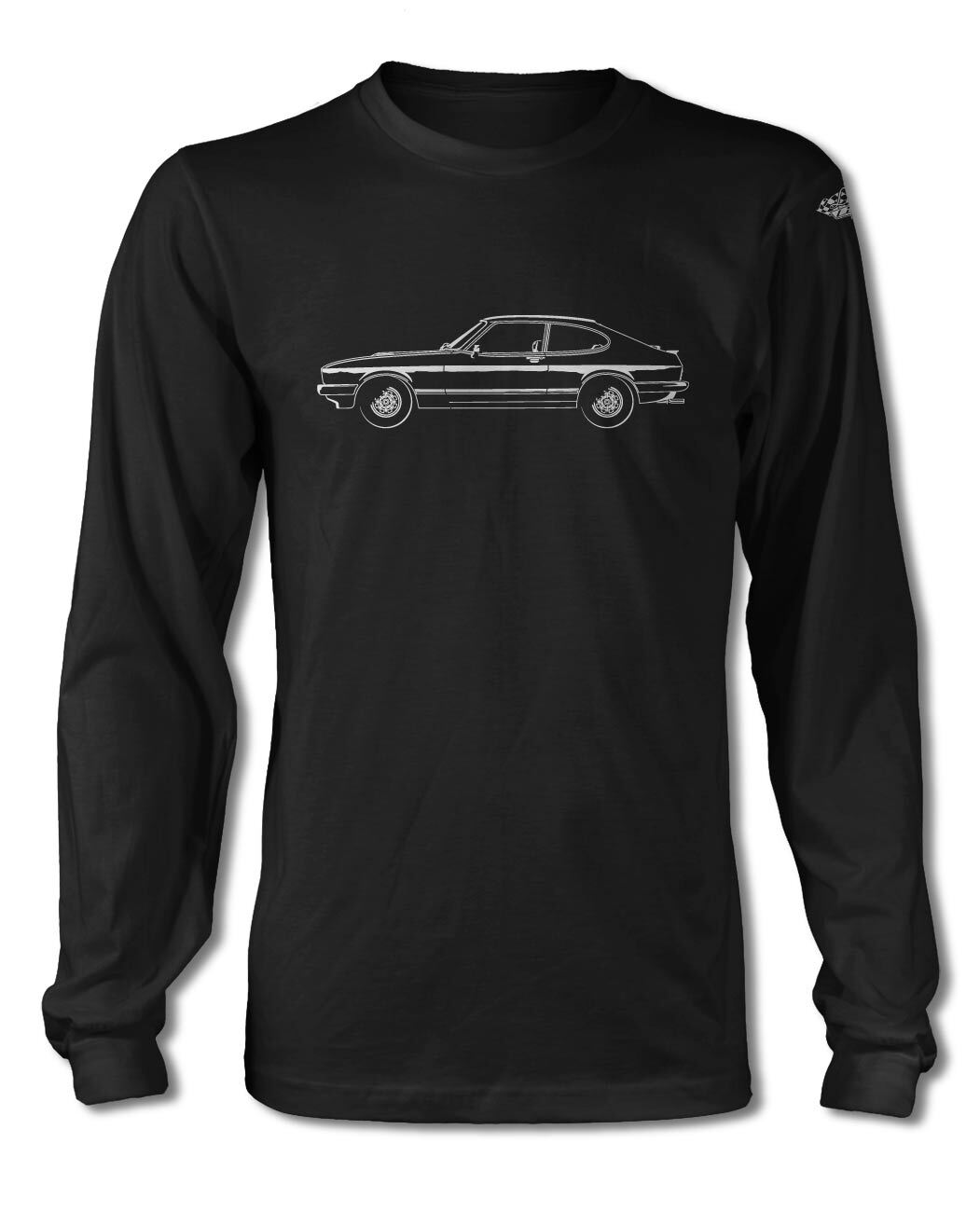 Ford Capri MK III Coupe T-Shirt – Long Sleeves – Side View