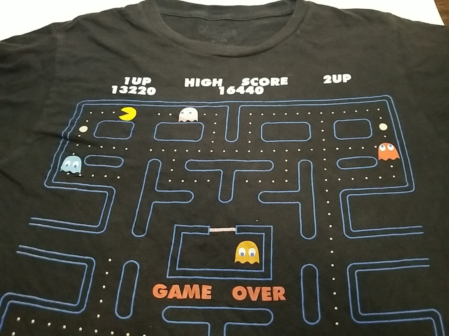 Pac-Man Game Over Graphic Tee Black Men’s Size Small Arcade Gamer Shirt