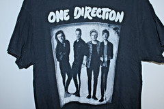 One Direction Graphic T-Shirt Large Black 44″ Chest 29″ T2B Crew Short-Sleeve