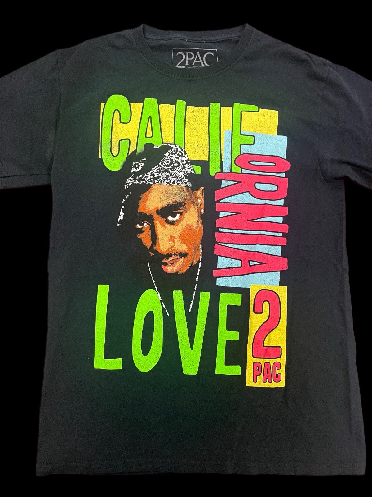 Tupac 2pac Mens CALIFORNIA LOVE T-Shirt Soft Cotton Official License Size Medium
