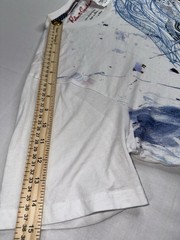 Robert Graham Men’s Wolf Graphic Crew Neck Short Sleeve T-Shirt White/Blue M