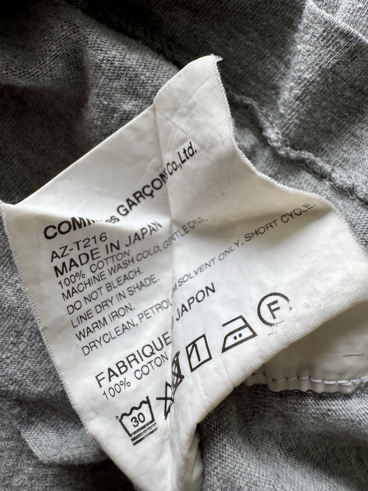Comme Des Garcons T-Shirt Mens Large Play Gray Single Stitch Japan Y2K Street gallery