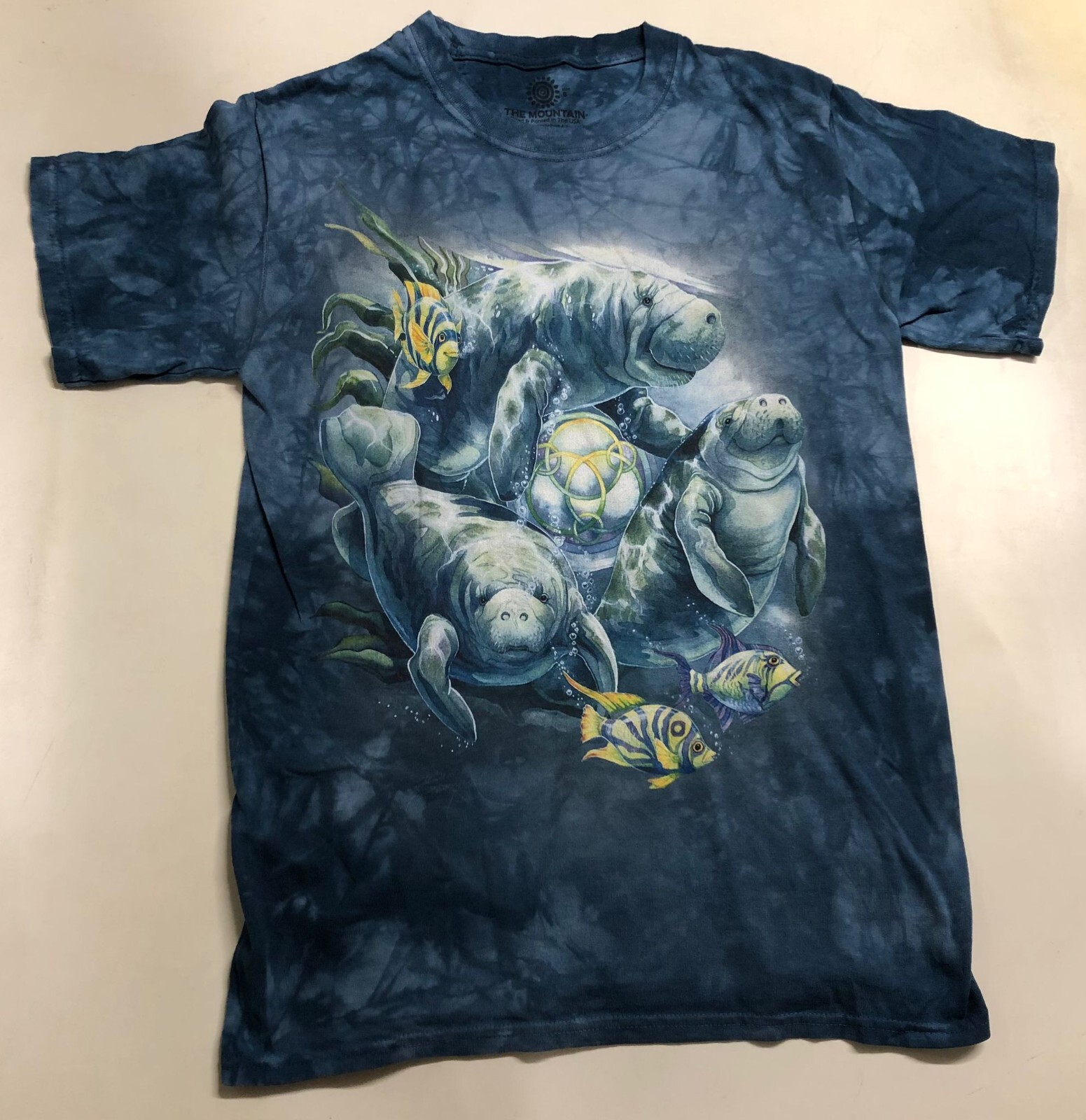 Manatee Sea Cow Marine Aquatic Wildlife Ocean Animal Blue Mountain T-Shirt S-2X gallery