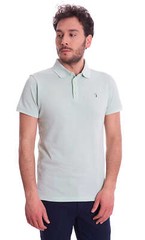 MENS SOLID COLOUR GREYHOUND LOGO TRUSSARDI POLO SHIRT – 52T00597