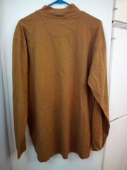Duluth Trading Co Mens Mock Neck Long Sleeve Shirt M Sandstone
