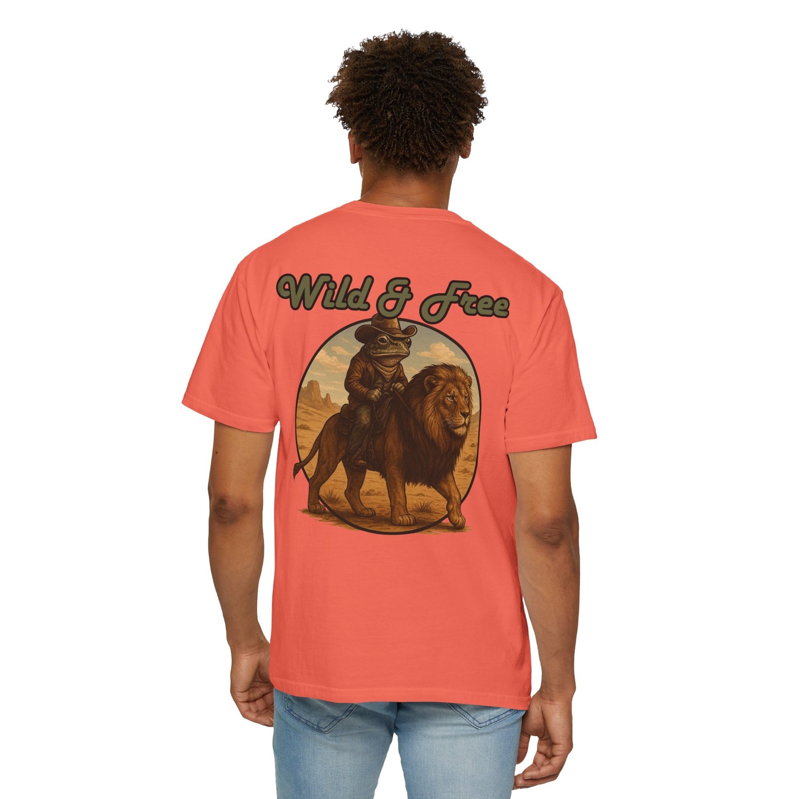 Wild & Free Frog Lion Rider T-shirt | Western Vintage Graphic | Summer Clothes