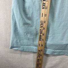 LL BEAN Men’s Carefree Unshrinkable Tee Medium Traditional Fit Gulf Teal Heather