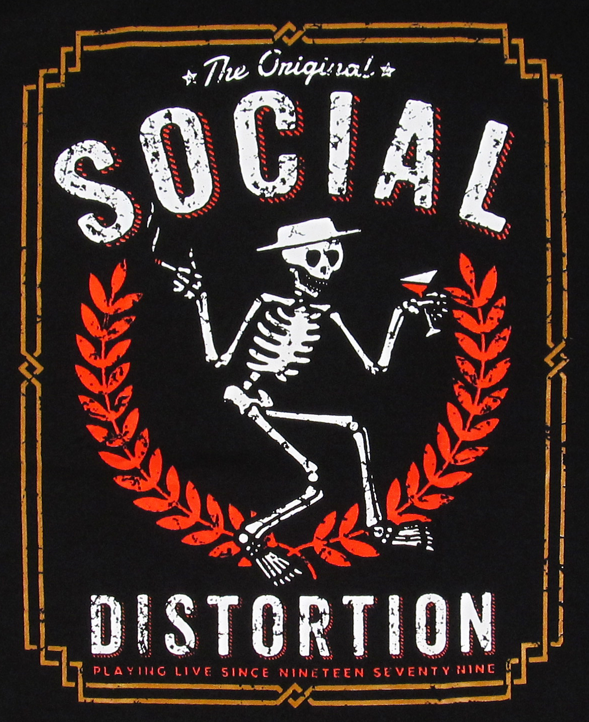 SOCIAL DISTORTION T-shirt Punk Rock Skeleton Logo Adult Mens Black New gallery