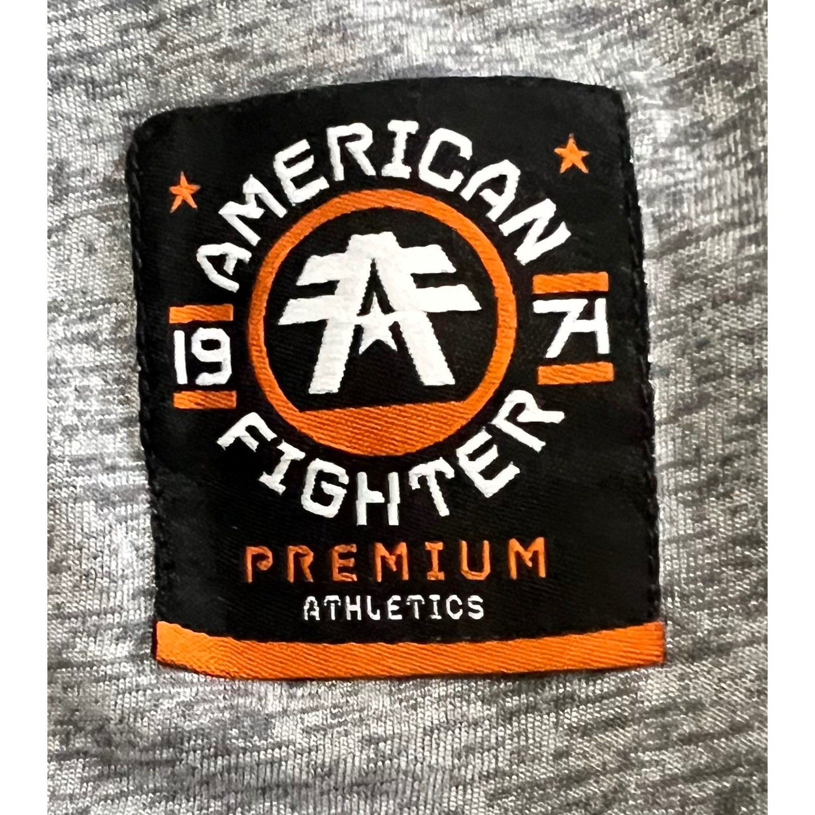 American FighterAthletics Graphic T Shirt Men's Size S White Orange Gray gallery