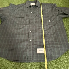 WTAPS Broadcloth Black Watch Check Shirt In Green Men’s (3) Large