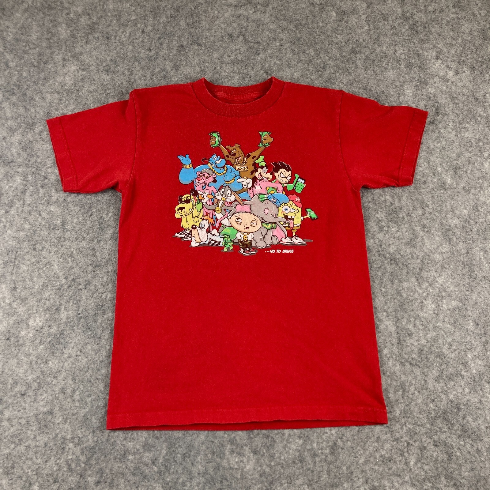 DGK Skateboards Say No To Drugs T Shirt Mens Small Cartoon Red Parody Family Guy gallery