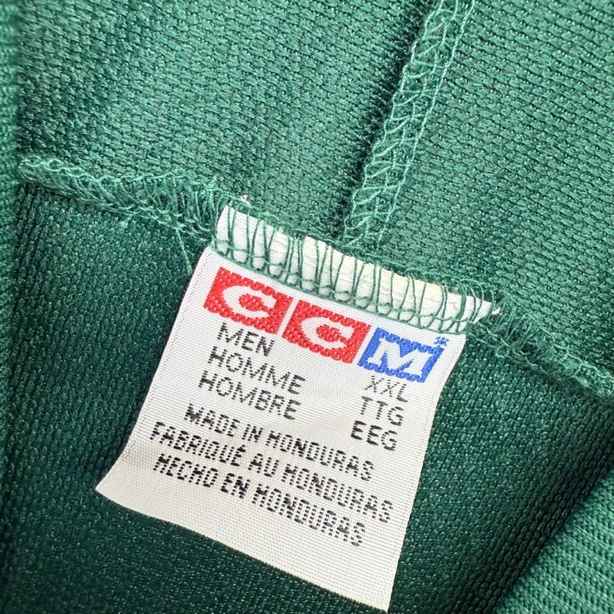 Vintage CCM Hockey Jersey Mens 2XL Green Blank Front Training 45 Long Sleeve 90s gallery