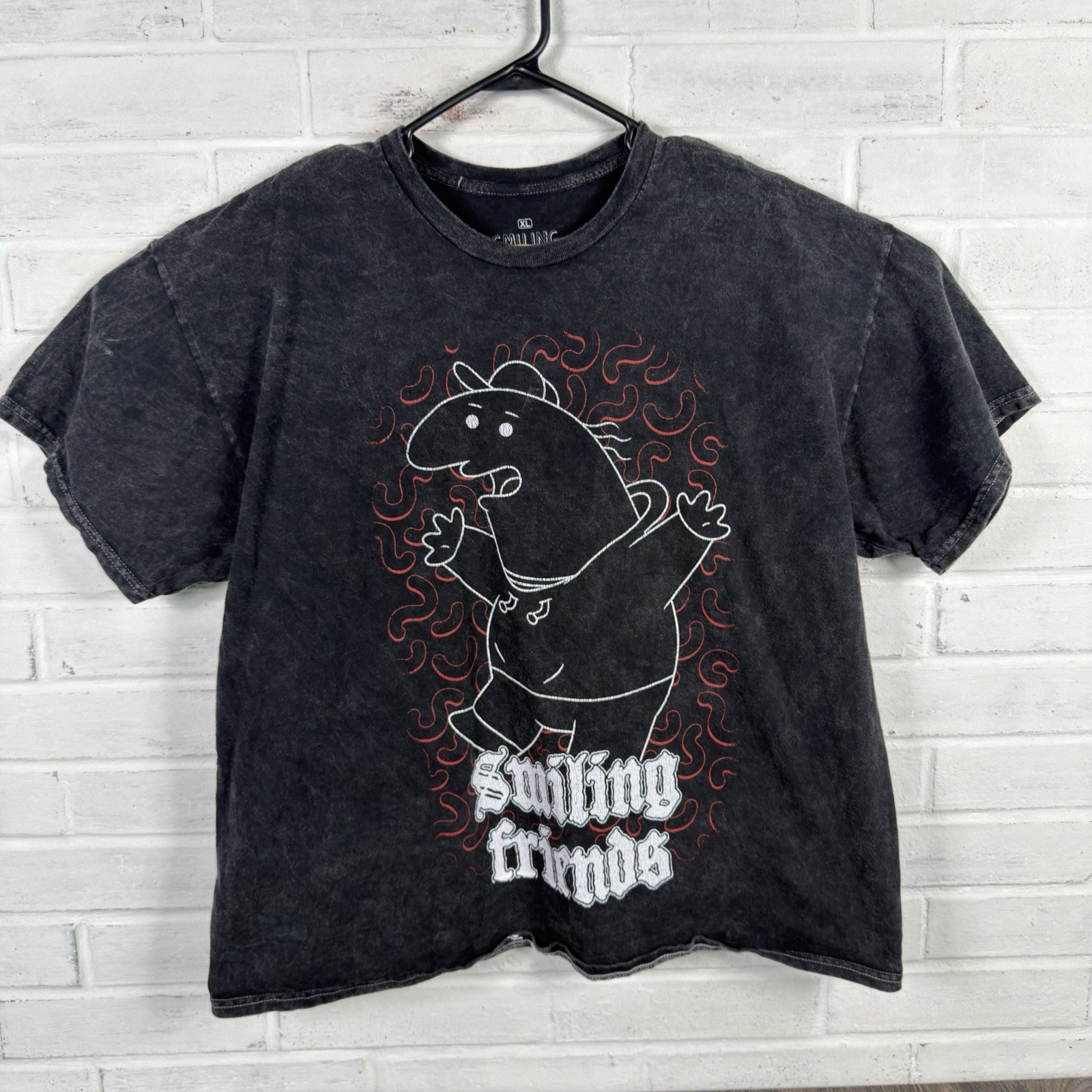 Smiling Friends Charlie Two Sided T Shirt Men Size XL Black Distressed Graphic gallery