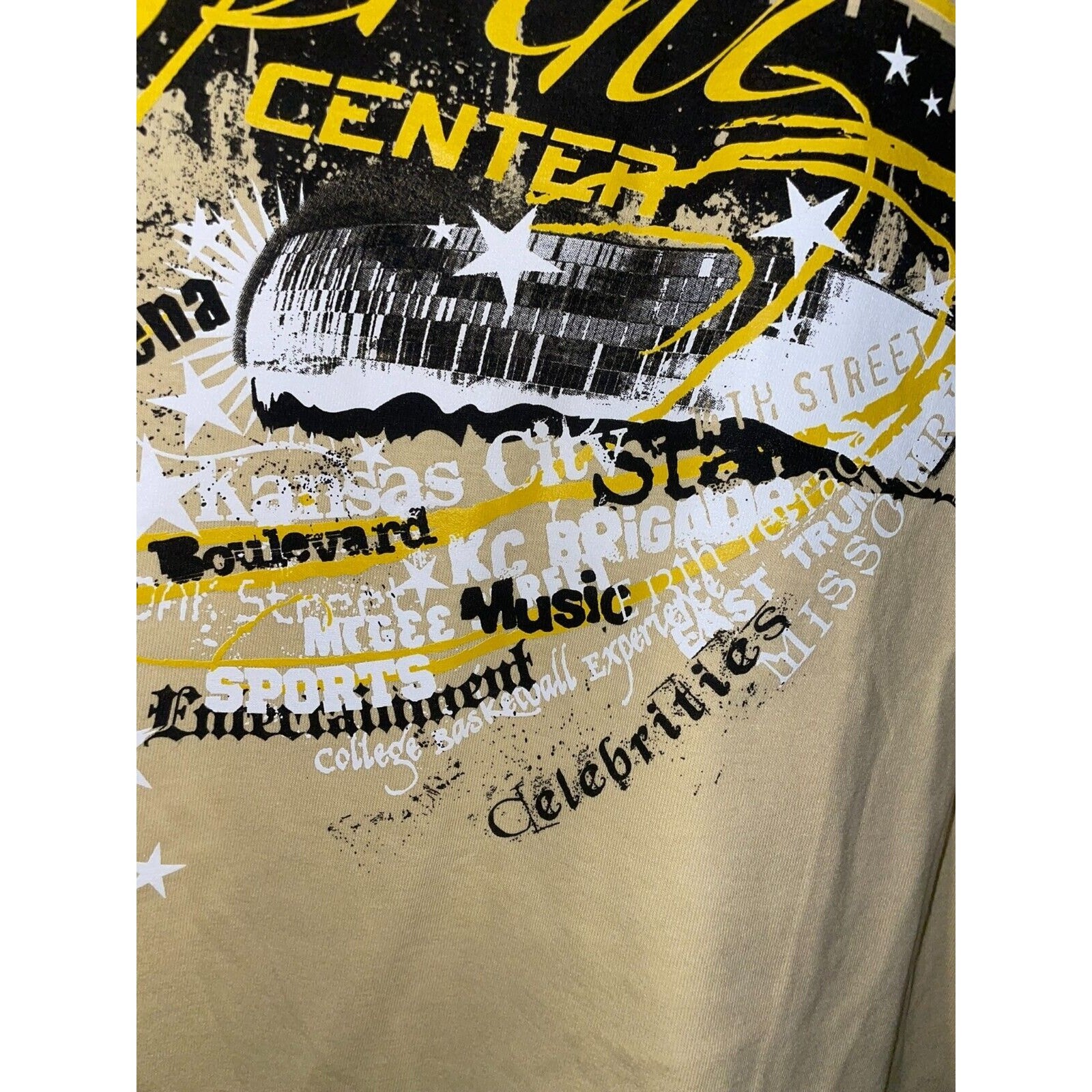 Vintage Sprint Center Shirt Events Arena Music Sports Yellow Graphic Tee Y2K M gallery