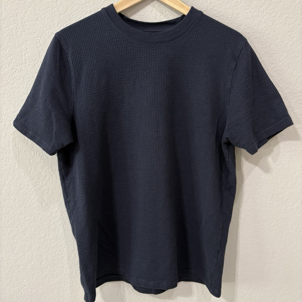 Common People Ottoman T Shirt Medium Blue Short SleeveTextured Elevated Basics