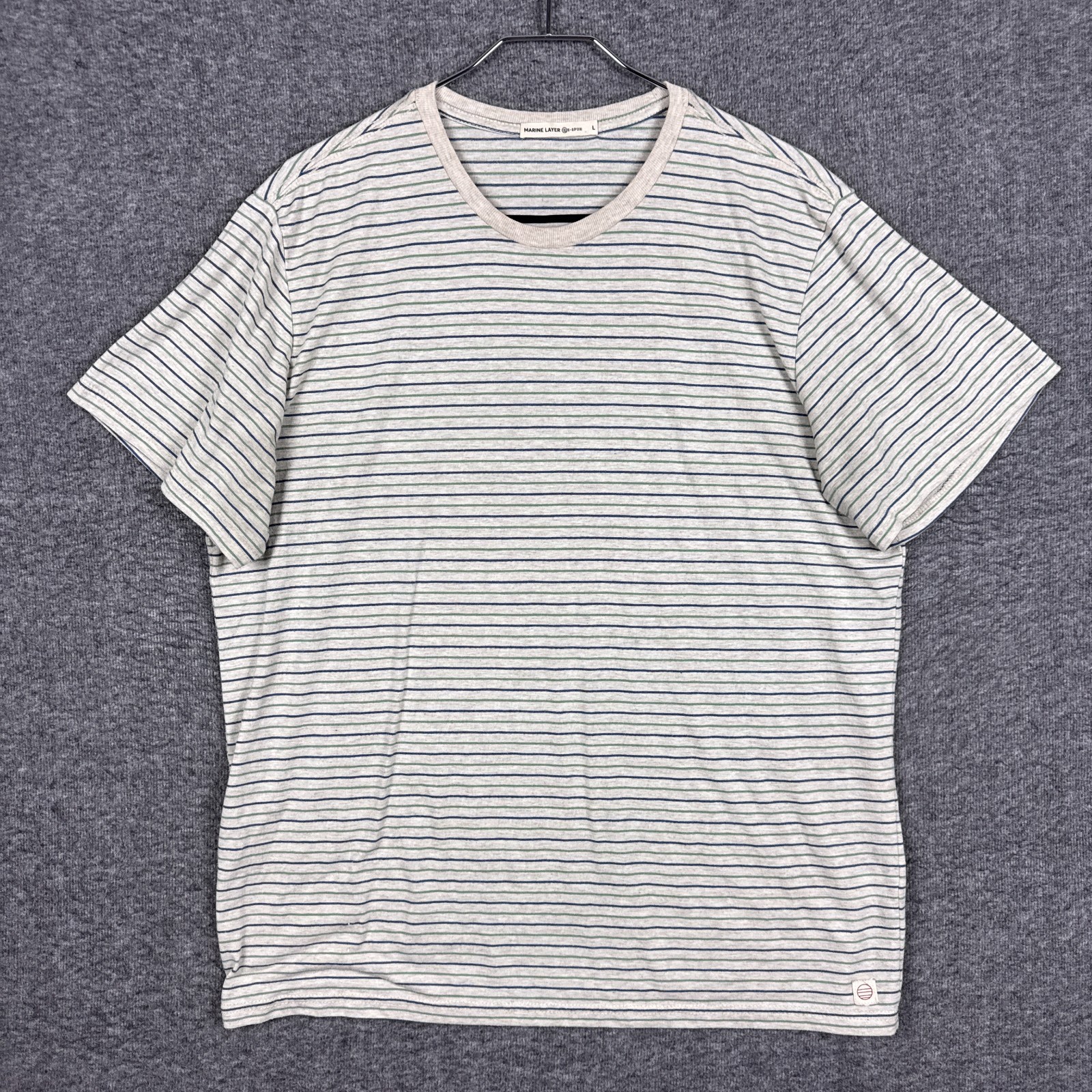 Marine Layer Shirt Mens Large Striped ReSpun Short Sleeve Cotton Stretch Tee