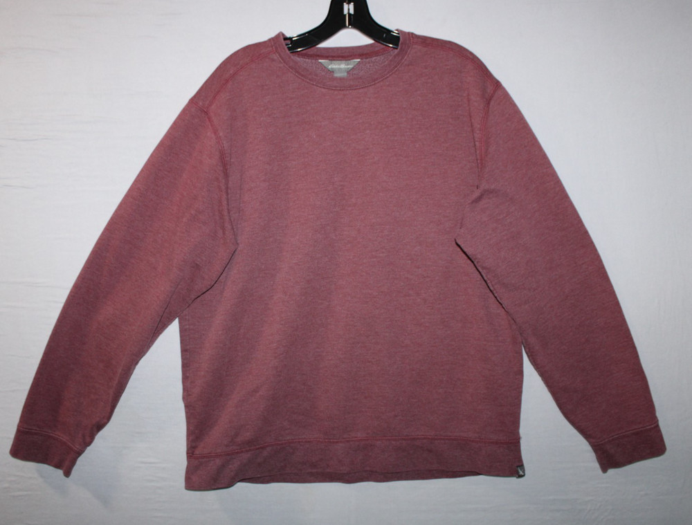 Eddie Bauer Burgundy Large Sweatshirt Soft Winter Fall Casual Loose Fit