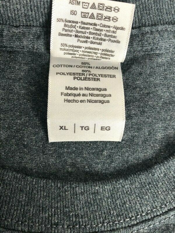 Vanguard University Gildan Graphic T-Shirt Gray Blue Heathered Crew Mens XL New gallery