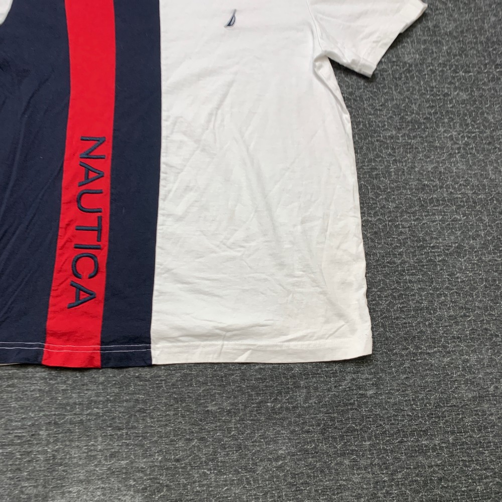 Nautica T Shirt Mens Large Multicolor Colorblock Cotton Spellout Logo Streetwear gallery
