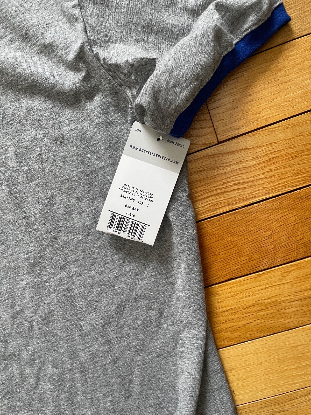 NWT Russell Athletic Men Dri Power UPF30+ Performance T-shirt Up L Large Gray gallery