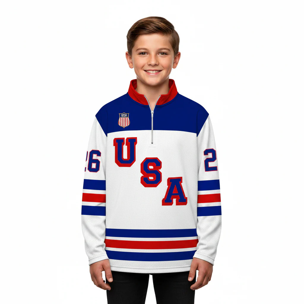 USA Hockey 2026 Replica Lightweight White 1/4 Zip Pullover gallery