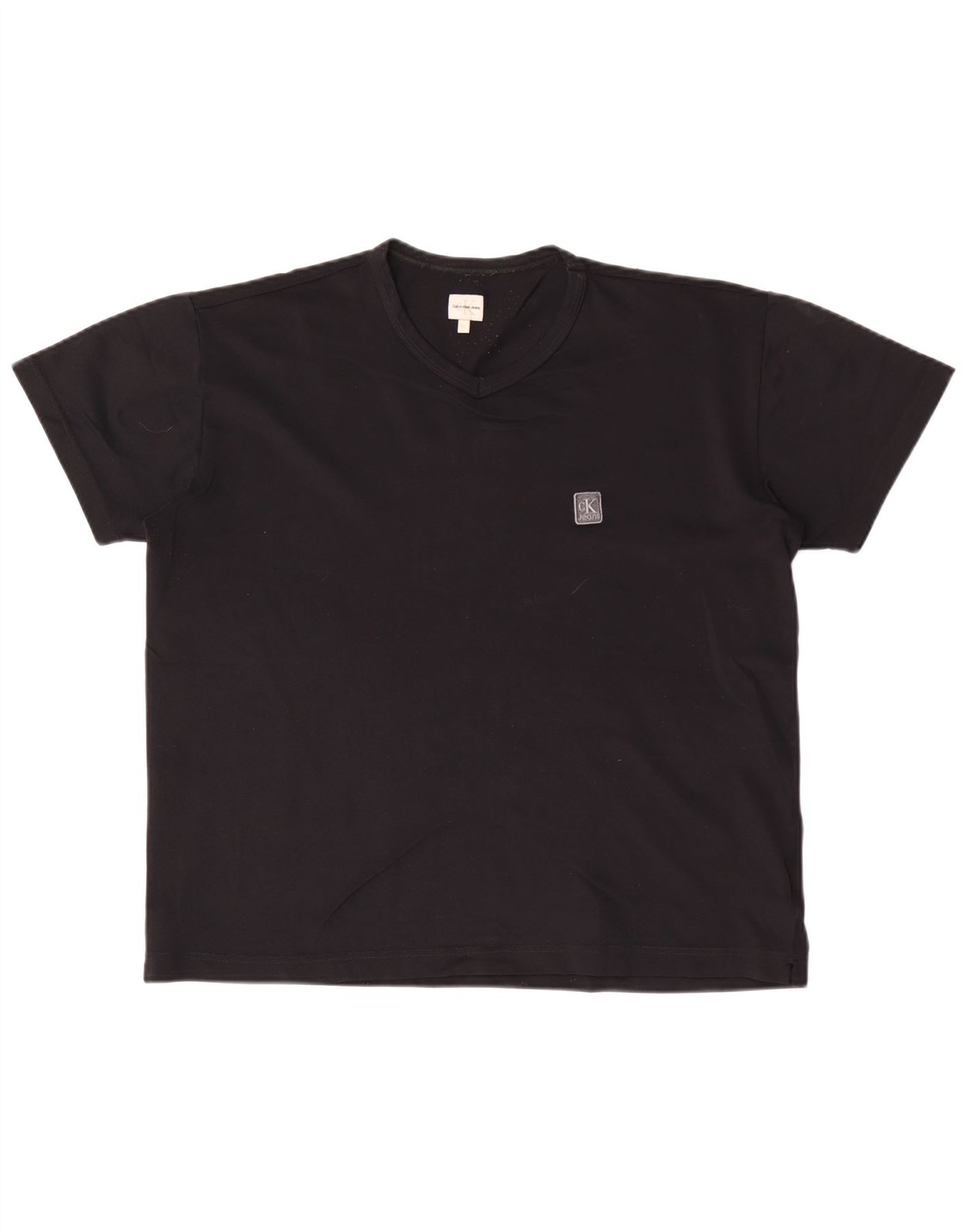 Calvin Klein Jeans Mens T-Shirt Top XL Black Polyamide AZ28