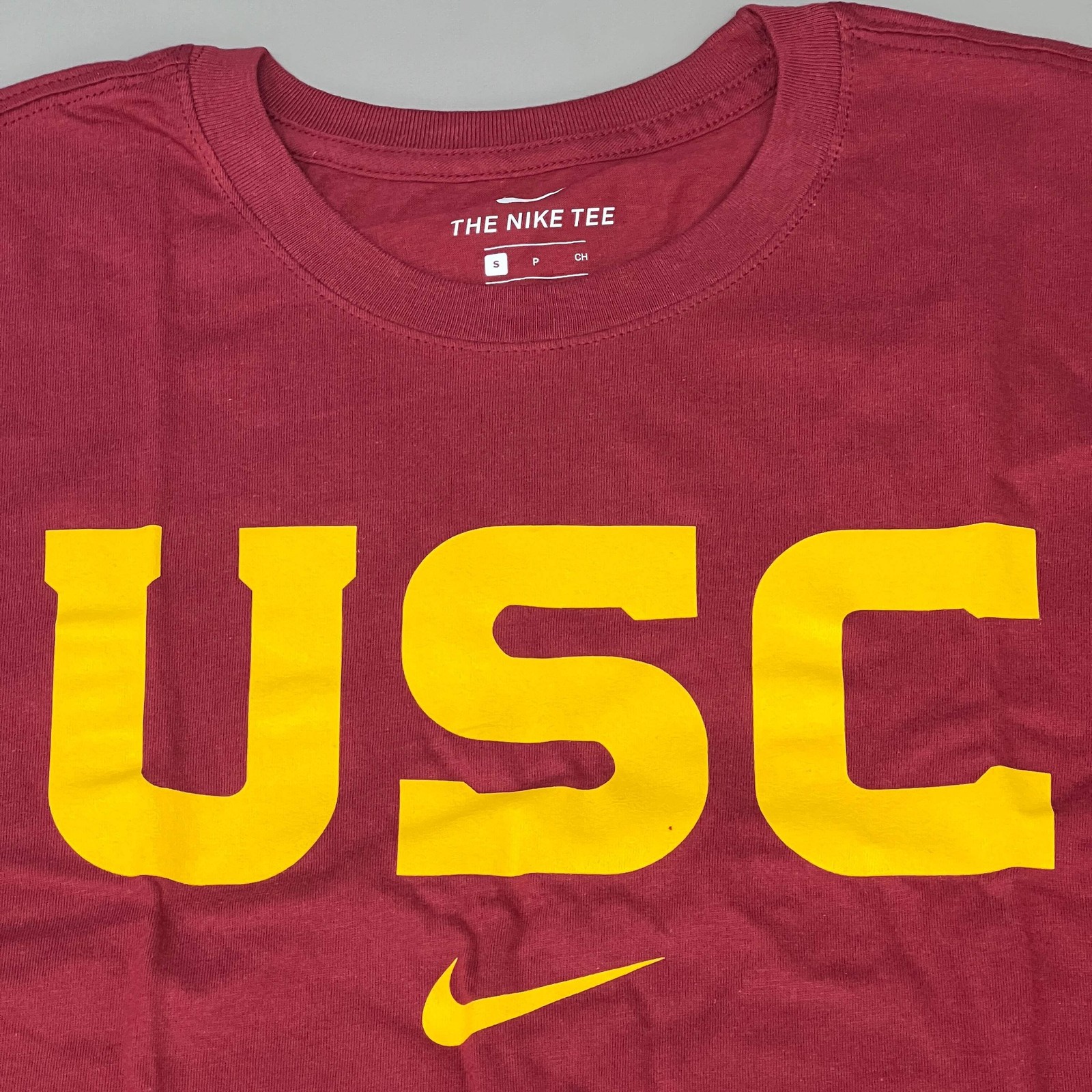 NIKE USC Trojans Essential Wordmark T-Shirt Men's Sz S Cardinal Red DD7163 (New) gallery
