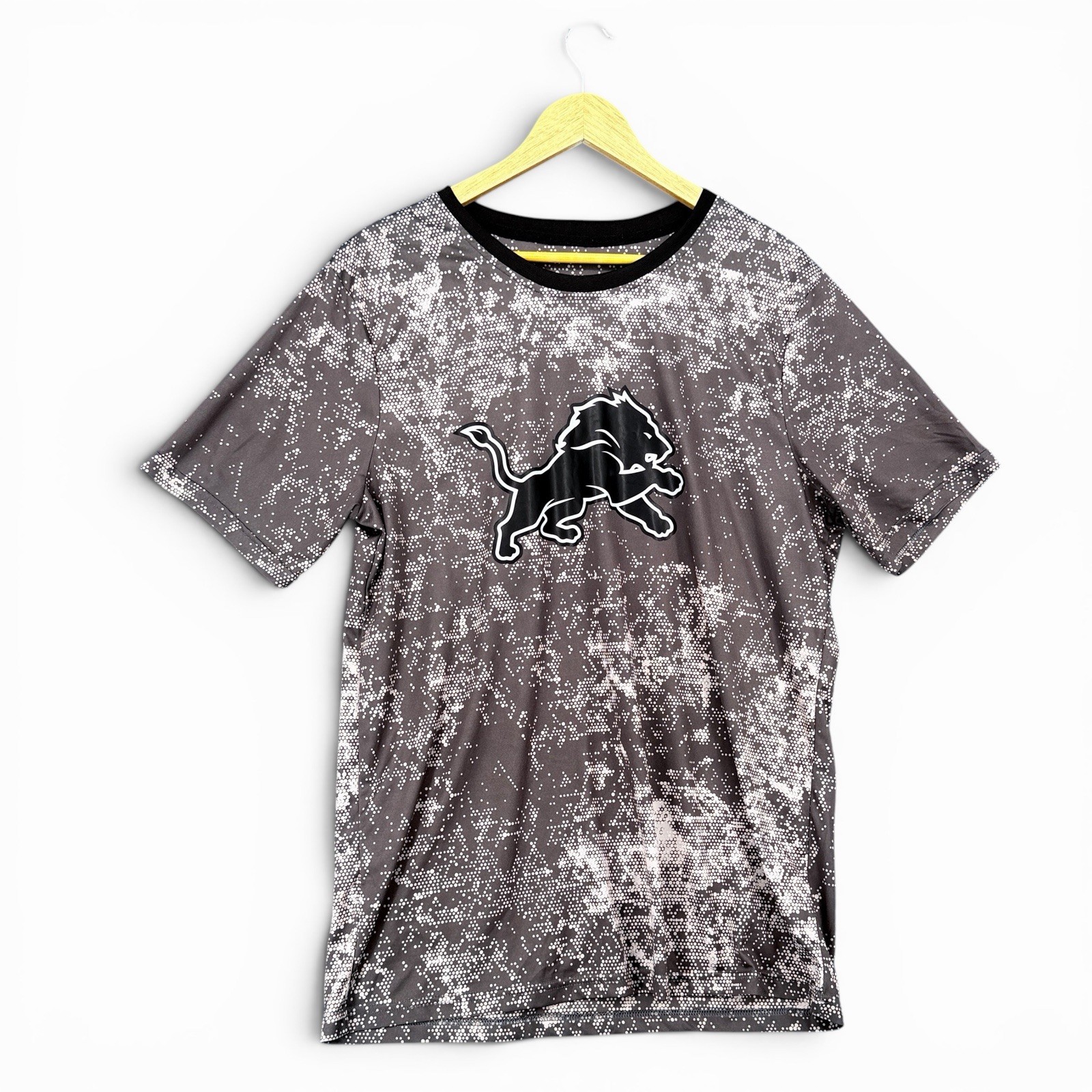 Detroit Lions Brown Gray Speckled Graphic T Shirt XL Tee NFL Football Soft