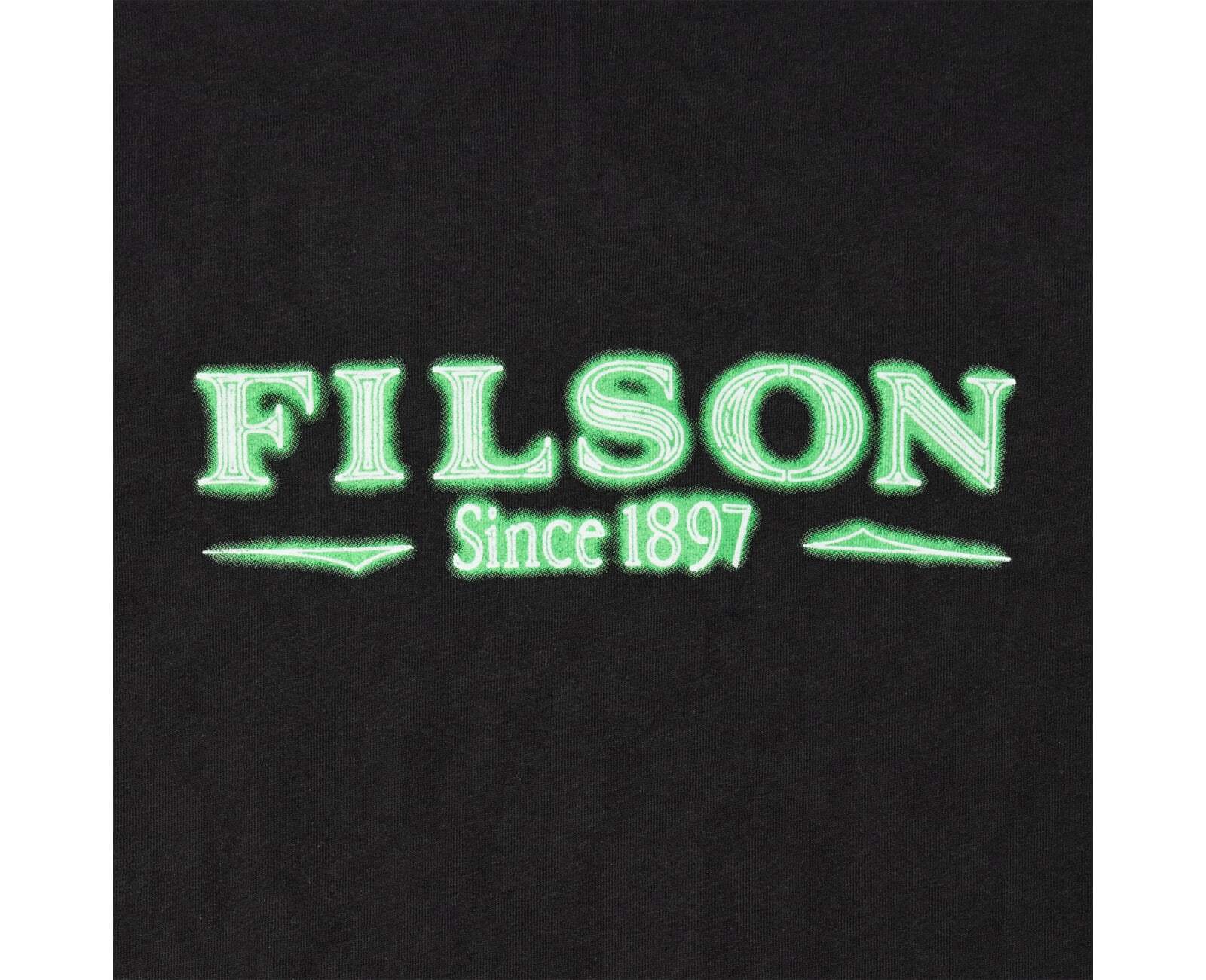 Filson Pioneer T-Shirt 20233185 Made In USA Black Neon Green Since 1897 Logo Tee gallery