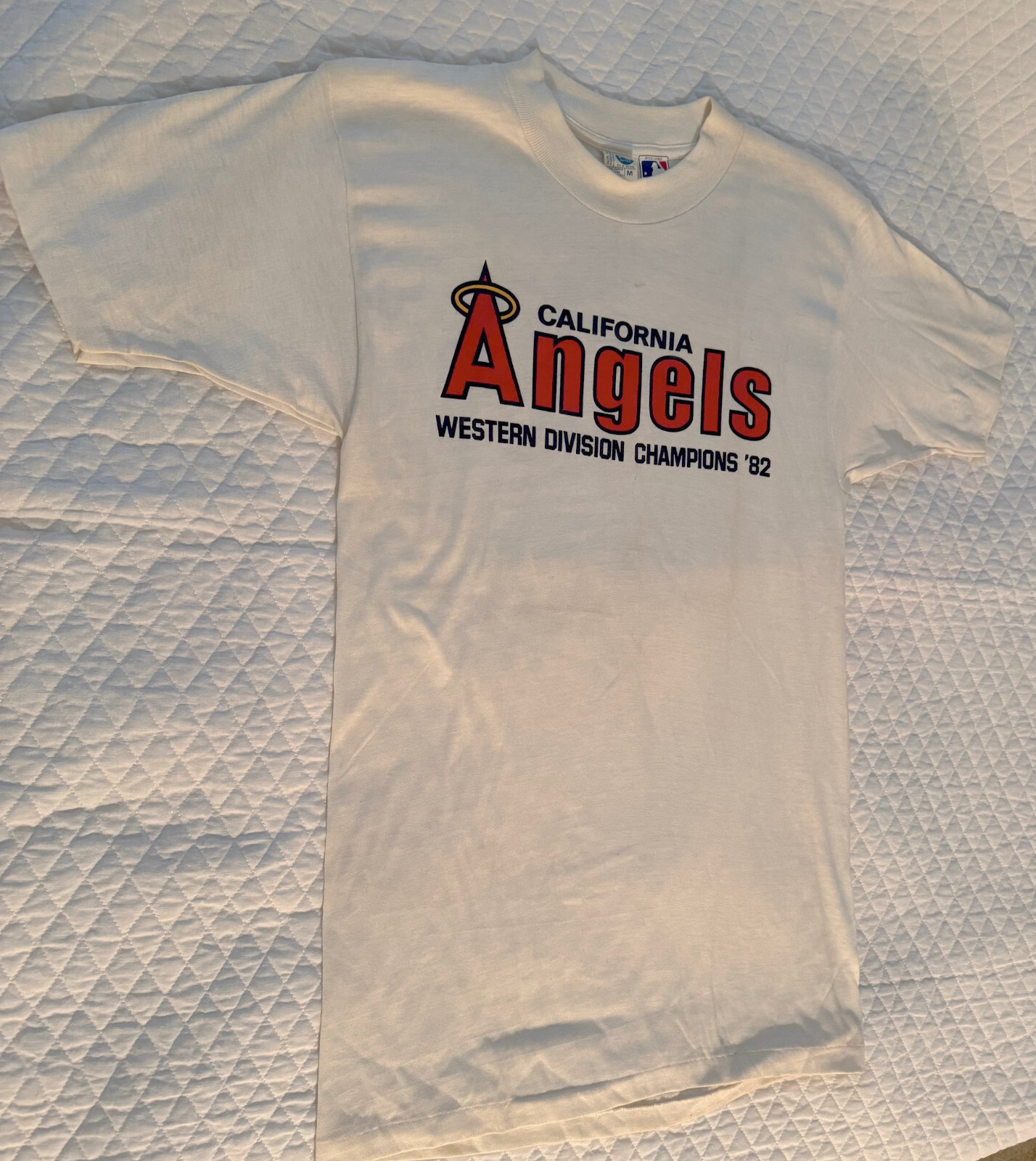 Vintage California Angels 1982 Western Division Champions T-Shirt Size Medium