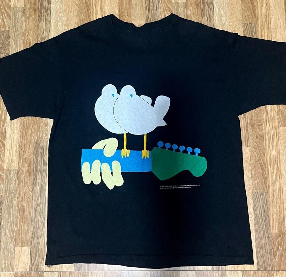 Rare WOODSTOCK 1994 Music Festival banda Black S-234XL Shirt C055