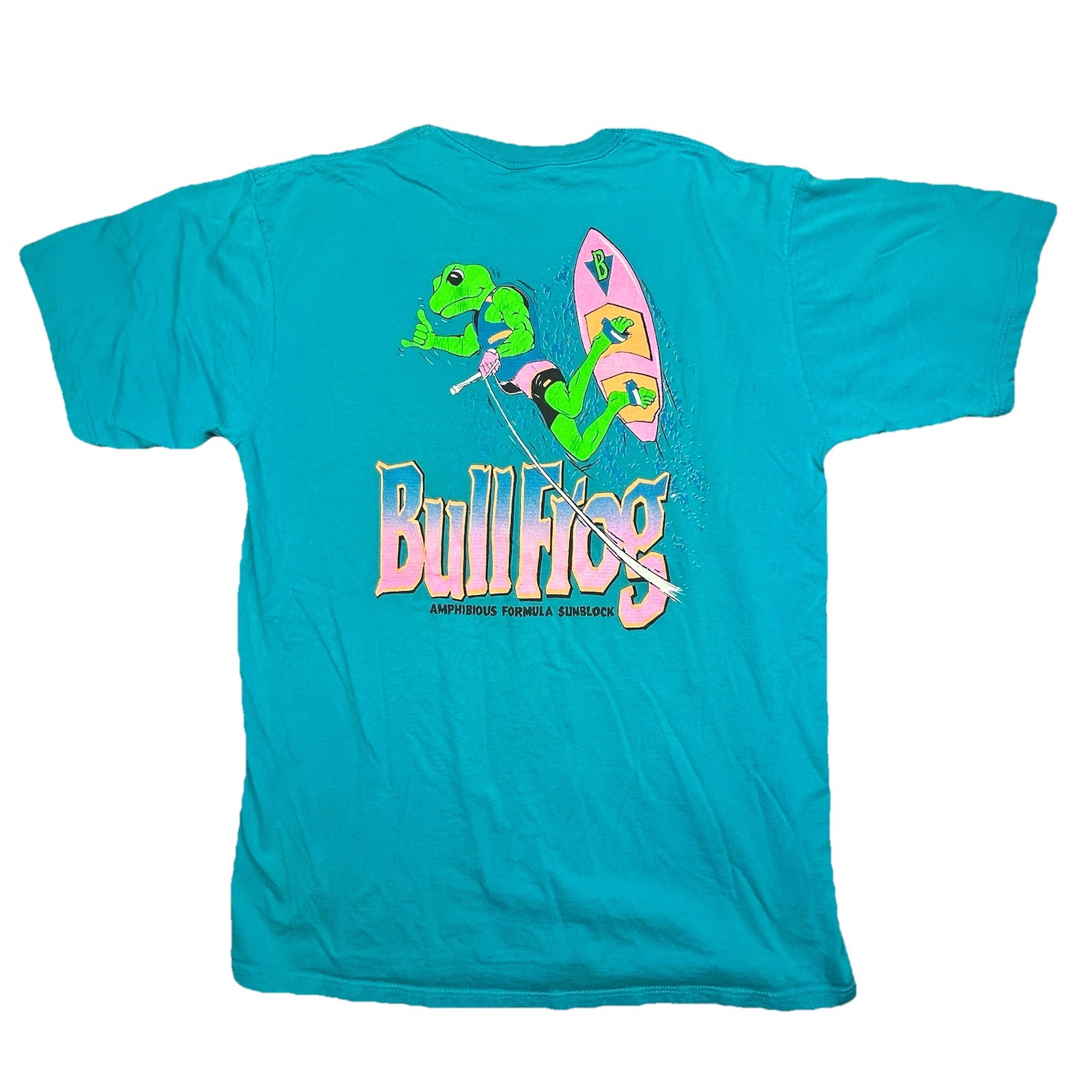 Vintage Bull Frog Sunblock Shirt Men’s XL Double Sided Surf Surfer gallery