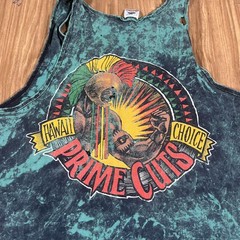 Vintage Thrashed Tank Shirt Mens Large USA Made Distressed 90s Hawaii Prime Cuts