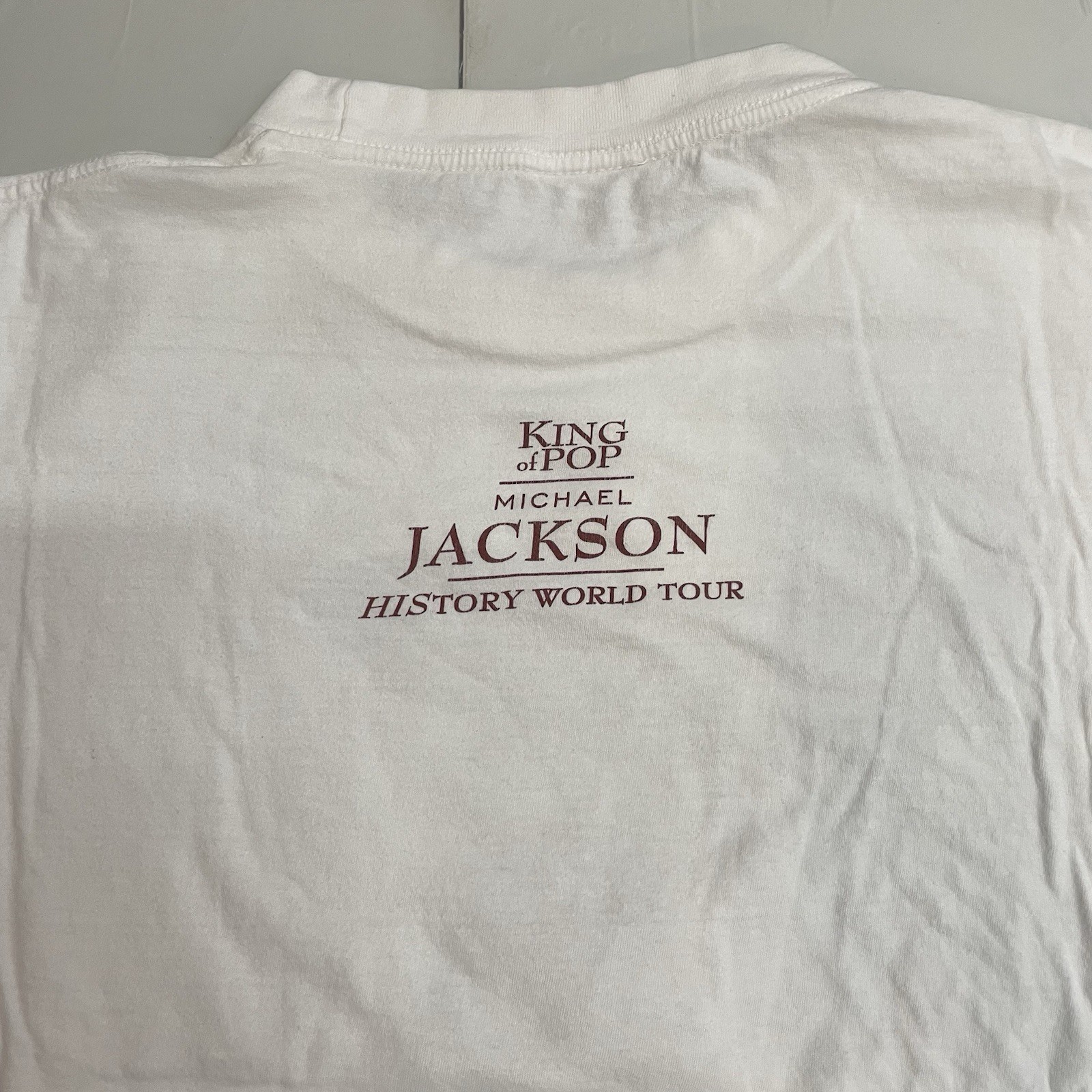 Vintage 1996 Michael Jackson King Of Pop History Tour White Men’s Tee Size XL gallery