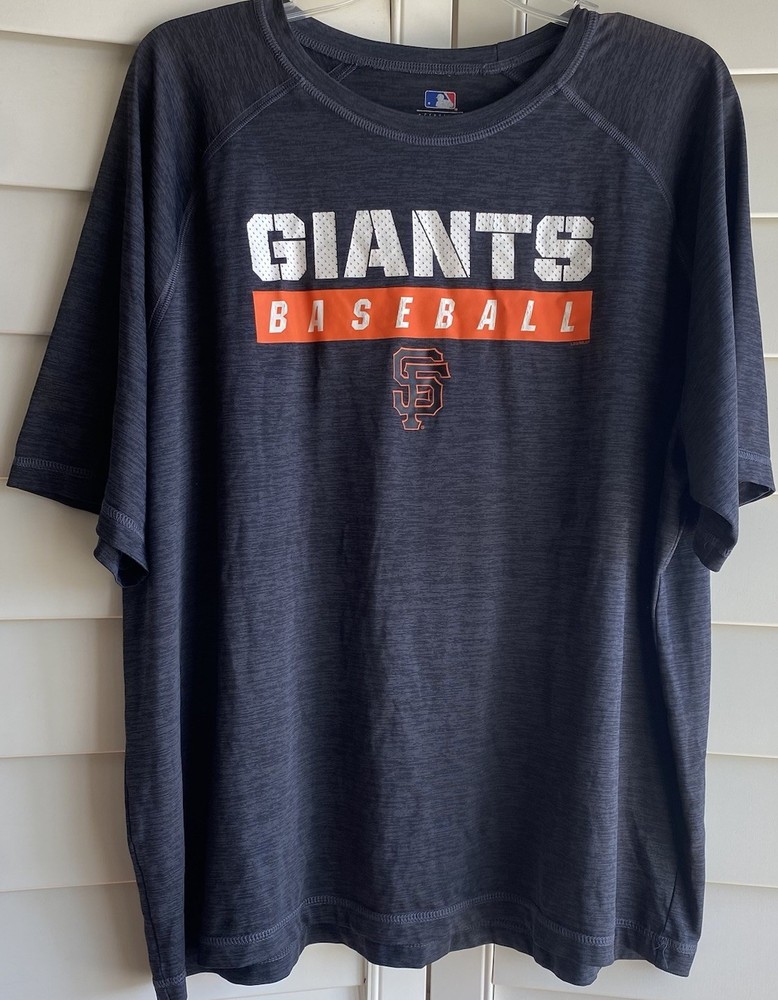 San Francisco Giants Basebal Men 2XLl Black Gray T-Shirt MLB Genuine Merchandise