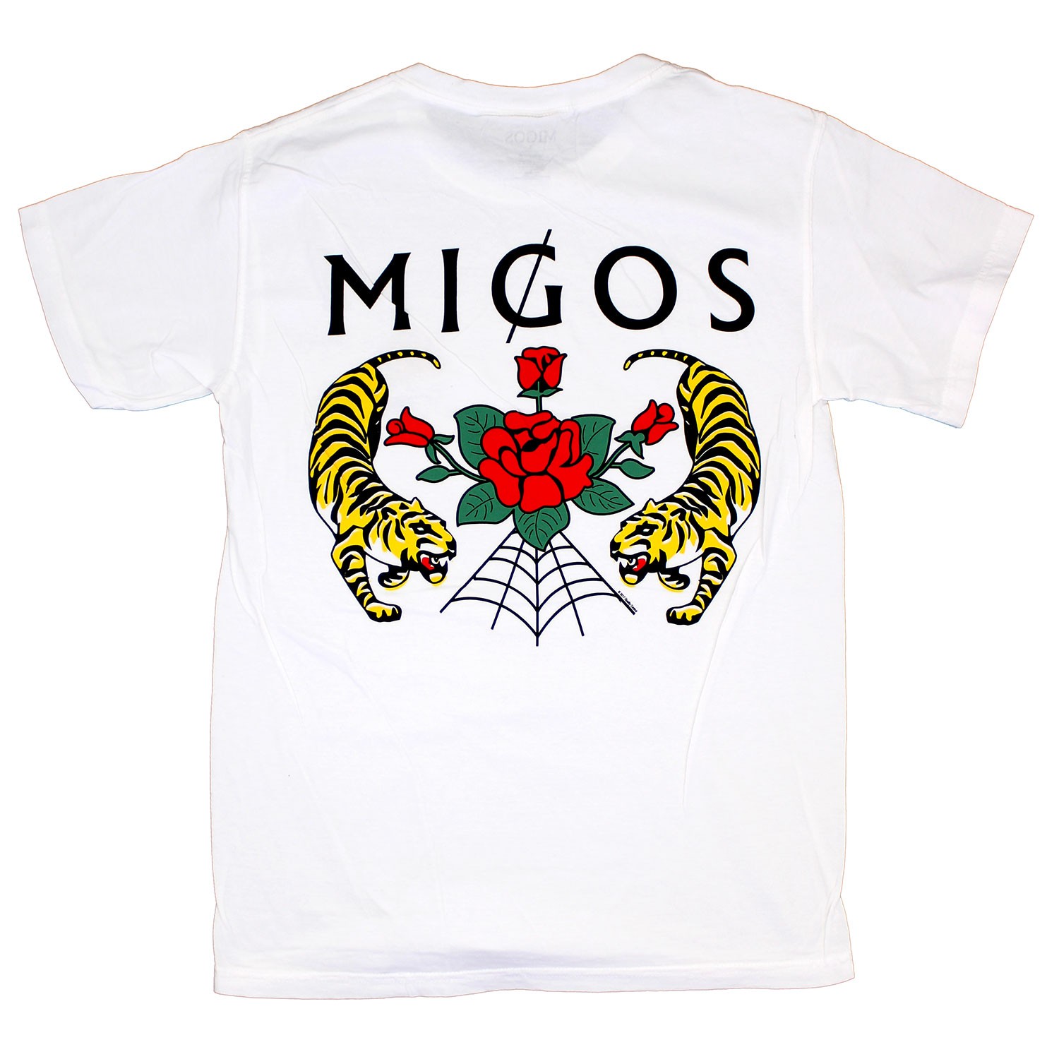 Men's Migos Roses & Tigers T-shirt Small White gallery