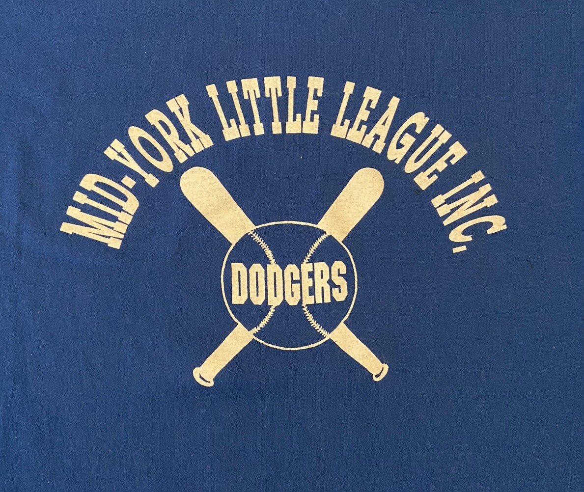 VTG Mid-York Little League Men's T-Shirt Medium Single Stitch Graphic Print USA gallery
