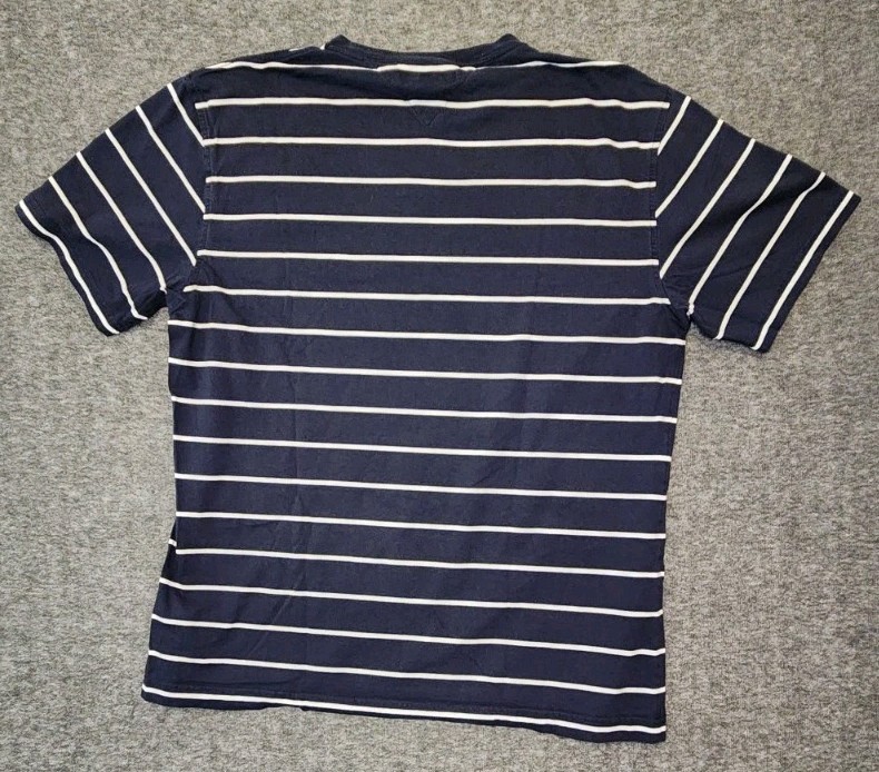 Tommy Hilfiger Top Navy White Striped Size XL Measurements in Description gallery