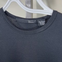 Point X Men’s Large Ribbed Black Crew Neck Shirt