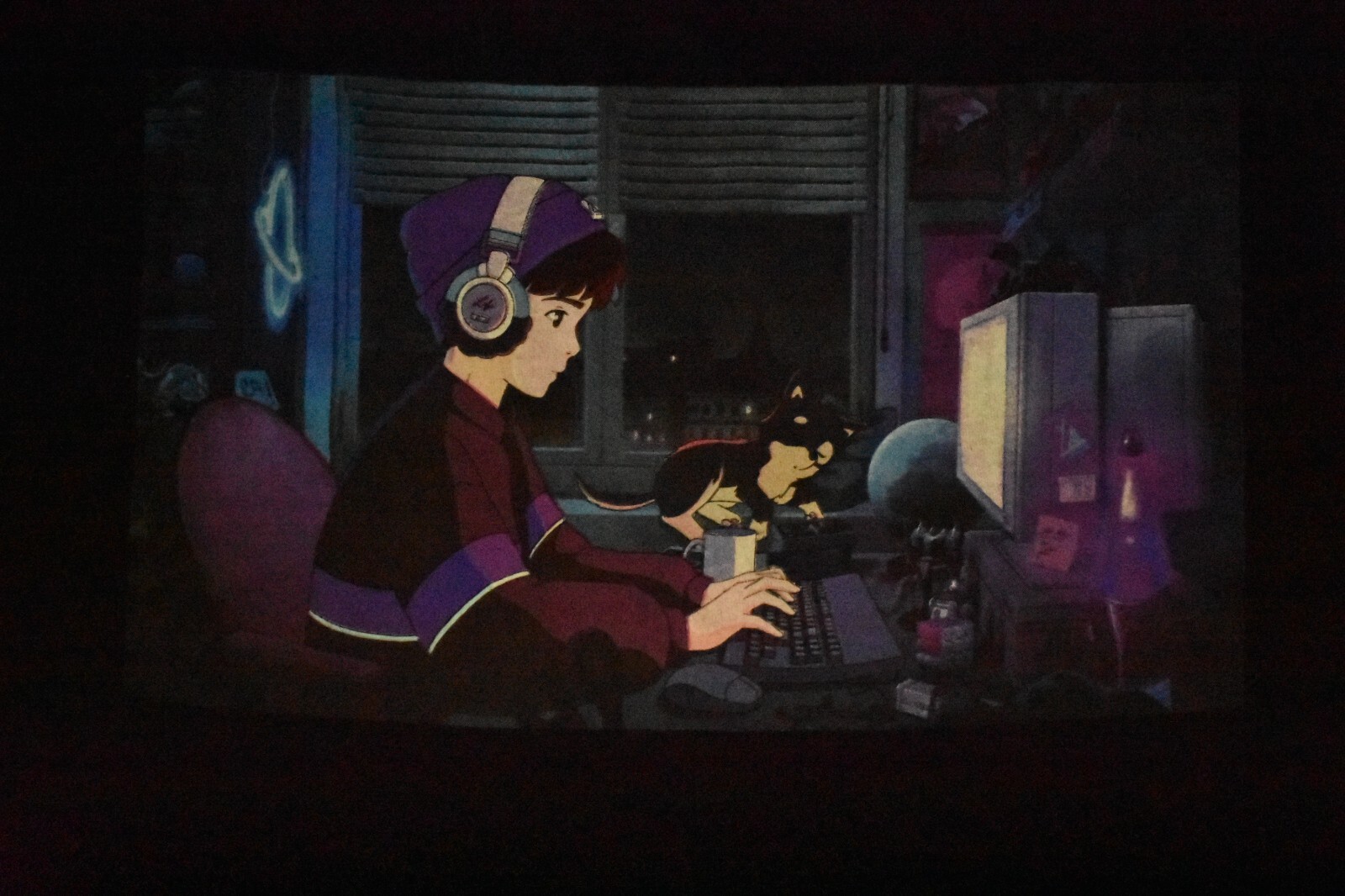 Lofi Girl Mens Lofi Boy With Puppy Lofi Music Black Shirt NWT XS-3XL gallery