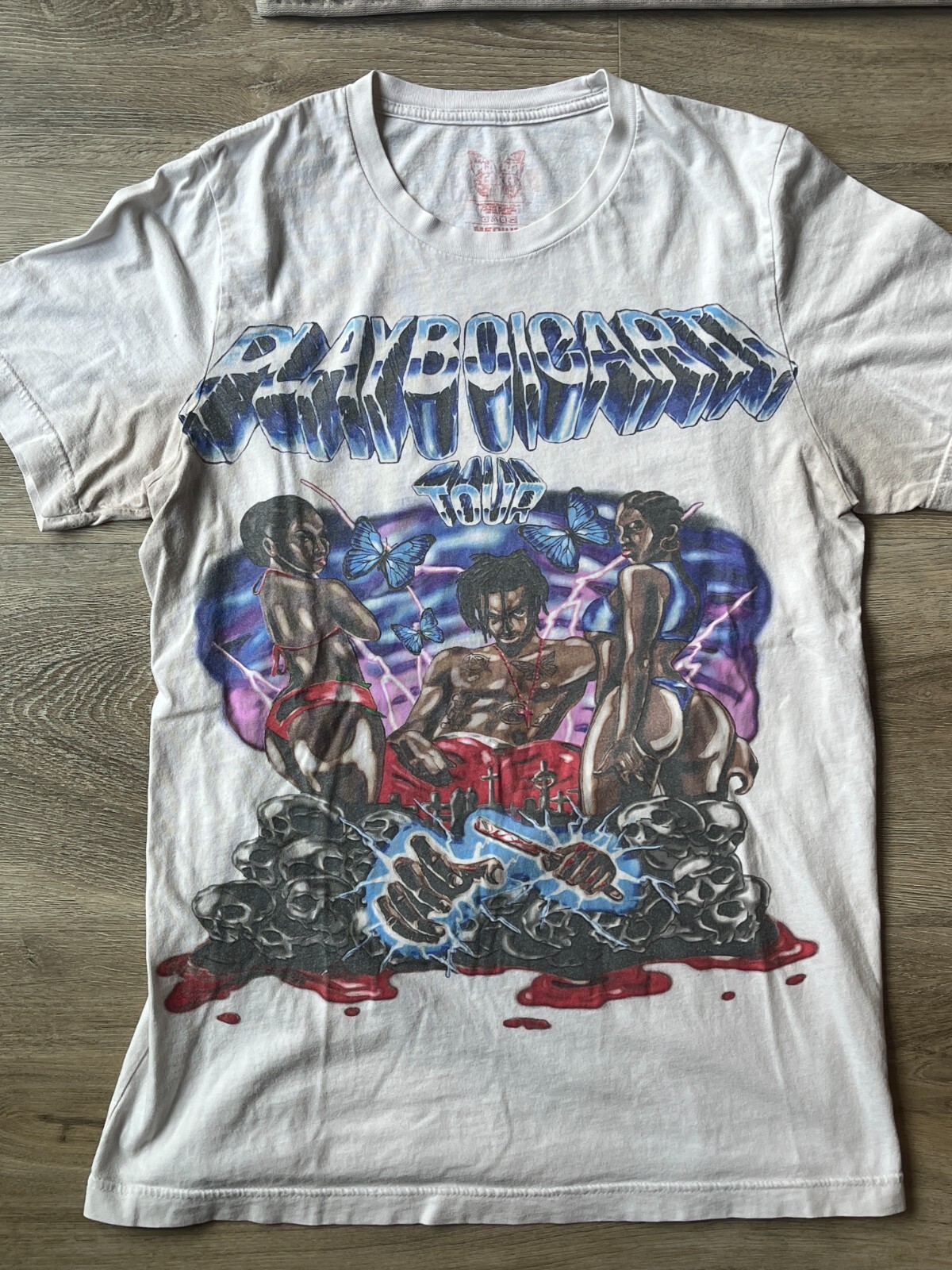 2017 PLAYBOI CARTI Official Self-Titled Era Tour Airbrush Shirt HEAVY WEAR AS IS gallery
