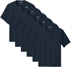 Solid Performance Military T-Shirts 100% Polyester Moisture Wicking Tee, 6-Pack